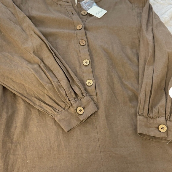 Free People Leyla Romper in  Otter size small NWT - Picture 5 of 10